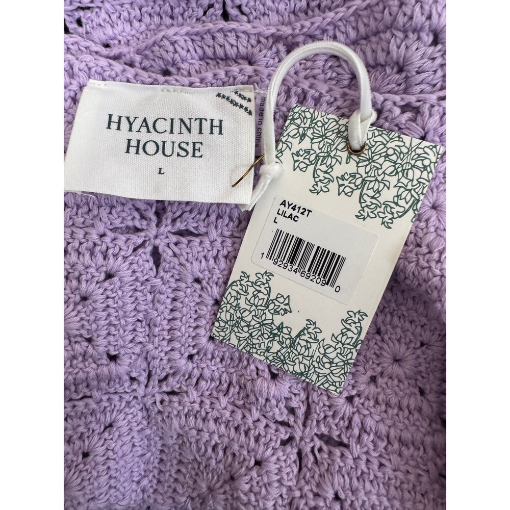 Tuckernuck Hyacinth House Colby Lavender Crochet Mini Skirt & Top Set Sz L New - Picture 5 of 12